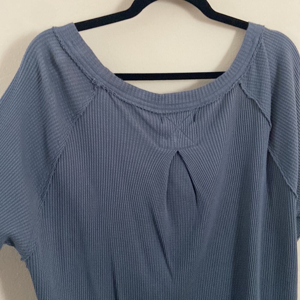 We the Free Free People Thermal Long Sleeve Sweater Top New Small Grey - Picture 5 of 6